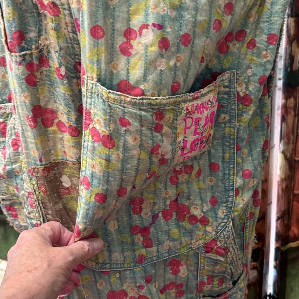 Magnolia Pearl Overalls 138 Quilted Love Overalls- Cherry Blossom, One Size - Picture 7 of 16